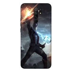 Чехол Marvel для Xiaomi Redmi 9, Captain America