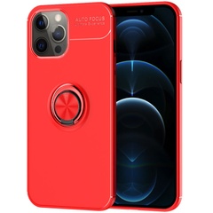 TPU чехол Deen ColorRing под магнитный держатель (opp) для Apple iPhone 16 Plus, Красный
