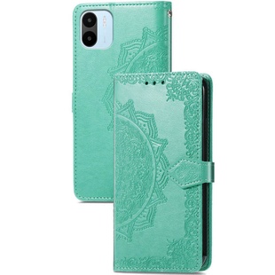 Кожаный чехол (книжка) Art Case с визитницей для Xiaomi Redmi A1 / A2 Бирюзовый