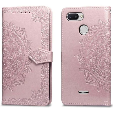Шкіряний чохол (книжка) Art Case з візитницею для Xiaomi Redmi 6, Розовый