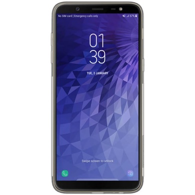 TPU чехол Nillkin Nature Series для Samsung Galaxy J8 (2018), Серый (прозрачный)