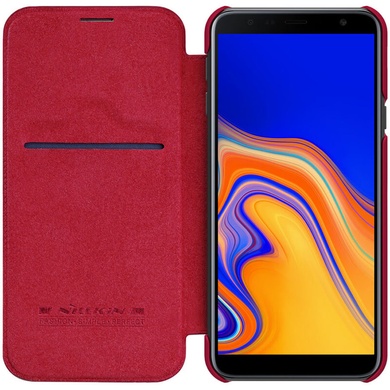 Кожаный чехол (книжка) Nillkin Qin Series для Samsung Galaxy J4+ (2018) Красный