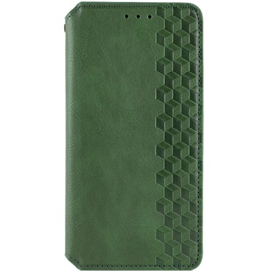 Шкіряний чохол книжка GETMAN Cubic (PU) для Samsung Galaxy A35, Зеленый