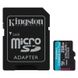 Карта памяти Kingston MicroSDXC 256GB U3 Canvas Go! Plus R170MB/s 90W + adapter (SDCG3/256GB) Black