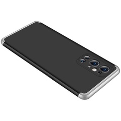 Пластиковая накладка GKK LikGus 360 градусов (opp) для OnePlus 9 Pro Черный / Серебряный
