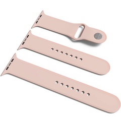 Силиконовый ремешок для Apple Watch Sport Band 38 / 40 (S/M & M/L) 3pcs Розовый / Pink Sand