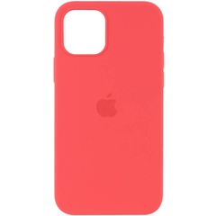 Чехол Silicone Case Full Protective (AA) для Apple iPhone 12 Pro / 12 (6.1") Красный / Camellia