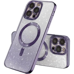 TPU чехол Delight case with MagSafe с защитными линзами на камеру для Apple iPhone 13 mini (5.4") Фиолетовый / Deep Purple
