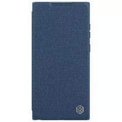 Шкіряний чохол (книга) Nillkin Qin Pro Cloth Camshield для Samsung Galaxy S23 Ultra, Синий