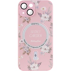 TPU+PC чохол Secret Garden with MagSafe для Apple iPhone 13 (6.1"), pink