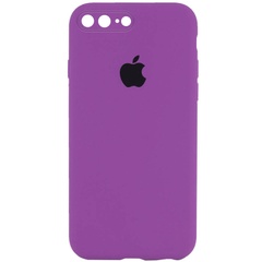 Чехол Silicone Case Square Full Camera Protective (AA) для Apple iPhone 7 plus / 8 plus (5.5") Фиолетовый / Grape