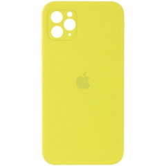Чохол Silicone Case Square Full Camera Protective (AA) для Apple iPhone 11 Pro (5.8 "), Желтый / Bright Yellow