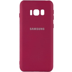 Чехол Silicone Cover My Color Full Camera (A) для Samsung G955 Galaxy S8 Plus Бордовый / Marsala