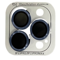 Защитное стекло Metal Classic на камеру (в упак.) для Apple iPhone 13 Pro / 13 Pro Max Голубой / Sierra Blue