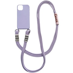 Чехол Cord case c длинным цветным ремешком для Apple iPhone 13 Pro Max (6.7") Сиреневый