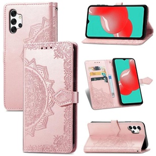 Кожаный чехол (книжка) Art Case с визитницей для Samsung Galaxy A32 4G Розовый