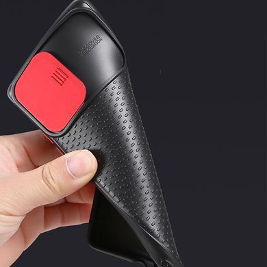 Чехол Camshield Black TPU со шторкой защищающей камеру для Samsung Galaxy S10 Lite Черный / Оранжевый