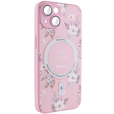 TPU+PC чехол Secret Garden with MagSafe для Apple iPhone 13 (6.1") Pink