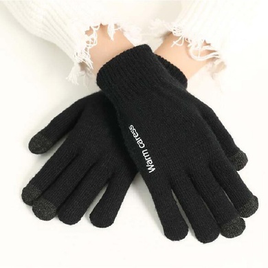 Перчатки сенсорные Warm caress (нескользящие) Черный