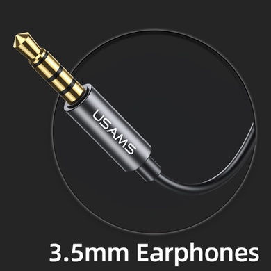 Навушники Usams EP-46 Mini (3.5mm/1.2m) (HSEP46), Black