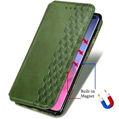 Кожаный чехол книжка GETMAN Cubic (PU) для Xiaomi Mi 10 Ultra, Зеленый