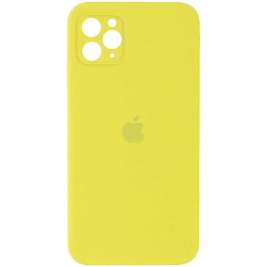 Чехол Silicone Case Square Full Camera Protective (AA) для Apple iPhone 11 Pro (5.8") Желтый / Bright Yellow