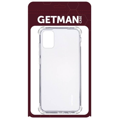 TPU чехол GETMAN Ease logo усиленные углы для Samsung Galaxy M31s, Прозрачный / Transparent