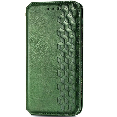 Шкіряний чохол книжка GETMAN Cubic (PU) для Huawei Y6p, Зеленый