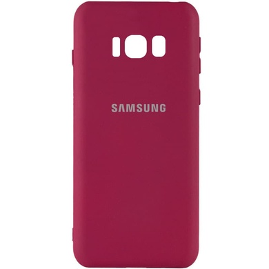 Чохол Silicone Cover My Color Full Camera (A) для Samsung G955 Galaxy S8 Plus, Бордовый / Marsala