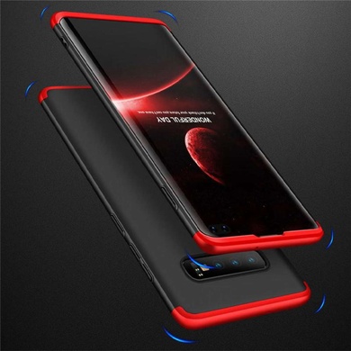 Пластикова накладка GKK LikGus 360 градусів (opp) для Samsung Galaxy S10 +, Черный / Красный