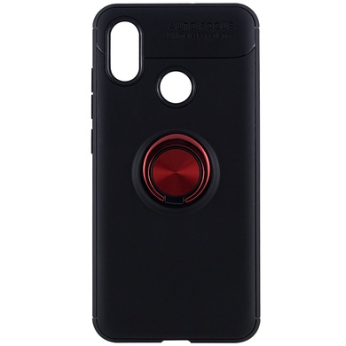 TPU чехол Deen ColorRing под магнитный держатель (opp) для Xiaomi Mi 8 Черный / Красный