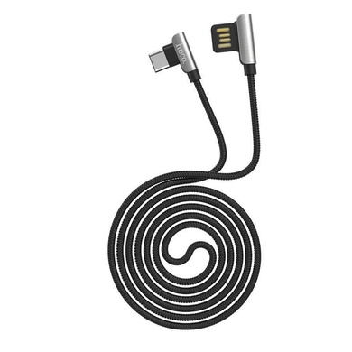 Дата кабель Hoco U42 Exquisite Steel Type-C cable (1.2m), Чорний