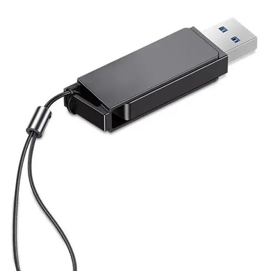 Флеш накопичувач USAMS US-ZB196 USB3.0 Rotatable High Speed Flash Drive 64 Gb, Iron-grey