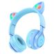 Накладные беспроводные наушники Hoco W39 Cat ear Blue
