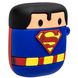 Силіконовий футляр Marvel & DC series для навушників AirPods 1/2 + кільце, Супермен/Синий