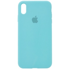 Чохол Silicone Case Full Protective (AA) для Apple iPhone X (5.8 ") / XS (5.8"), Бирюзовый / Marine Green