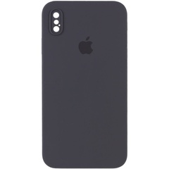 Чохол Silicone Case Square Full Camera Protective (AA) для Apple iPhone XS Max (6.5 "), Сірий / Dark Gray