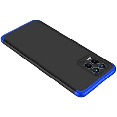 Пластиковая накладка GKK LikGus 360 градусов (opp) для Realme 8 / 8 Pro Черный / Синий