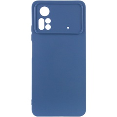 Чехол Silicone Cover Lakshmi Full Camera (A) для Xiaomi Poco X4 Pro 5G Синий / Navy Blue
