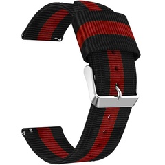 Ремешок для Samsung Gear S3/S2 Sport Nylon Stripe 20mm Черно - красный