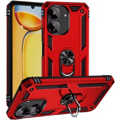 Ударопрочный чехол Serge Ring for Magnet для Xiaomi Redmi 13C / Poco C65 Красный