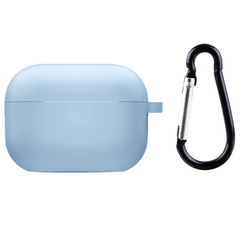 Силиконовый футляр с микрофиброй для наушников Airpods 3 Голубой / Lilac Blue