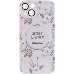 TPU+PC чехол Secret Garden with MagSafe для Apple iPhone 13 (6.1") White