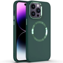 TPU чехол Bonbon Metal Style with MagSafe для Apple iPhone 12 Pro Max (6.7") Зеленый / Army Green