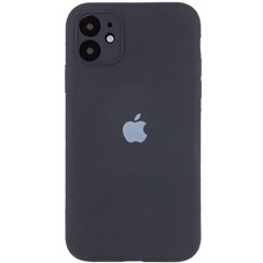 Чехол Silicone Case Full Camera Protective (AA) для Apple iPhone 12 (6.1") Серый / Dark Gray