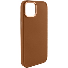 Шкіряний чохол Bonbon Leather Metal Style для Samsung Galaxy S22, Коричневый / Brown
