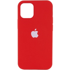 Чехол Silicone Case Full Protective (AA) для Apple iPhone 12 Pro / 12 (6.1") Красный / Dark Red