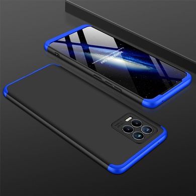 Пластиковая накладка GKK LikGus 360 градусов (opp) для Realme 8 / 8 Pro Черный / Синий