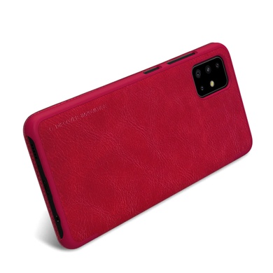 Кожаный чехол (книжка) Nillkin Qin Series для Samsung Galaxy A71 Красный