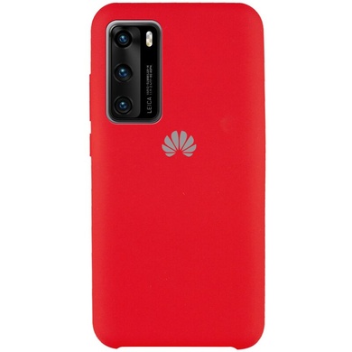 Чохол Silicone Cover (AAA) для Huawei P40, Червоний / Red